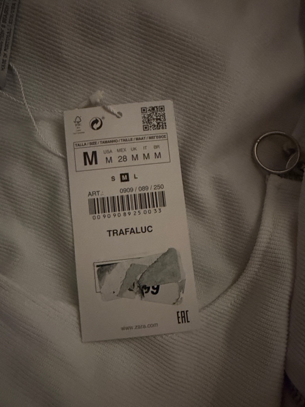 Zara White Zip-Front Scoop Neck Mini Dress - Picture 8 of 8